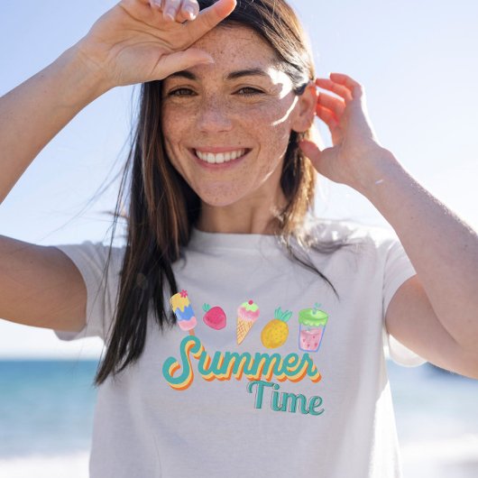 Zomertijd Vibes: Groovy blauwgroen T-shirt