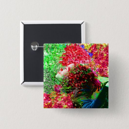 zomertijd vierkante button 5,1 cm (Voorkant /achterkant)