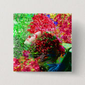 zomertijd vierkante button 5,1 cm (Voorkant)