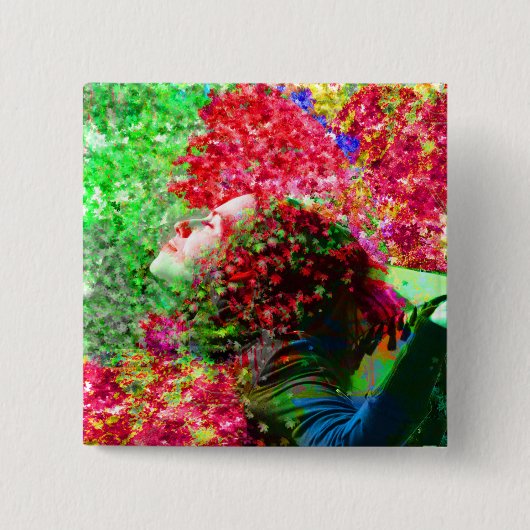 zomertijd vierkante button 5,1 cm (Voorkant)