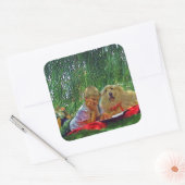 zomertijd vierkante sticker (Envelop)