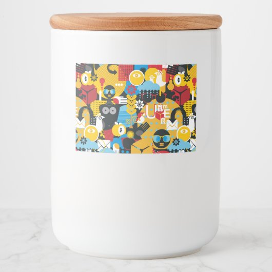 zomertijd voedselcontainer etiket (Voorkant)