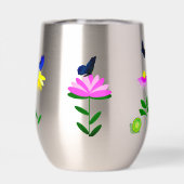 Zomertijd Vrienden Stemless Wijn Tumbler (Achterkant)