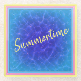 Zomertijd Water thema pastel ingelijst Modern Glazen Onderzetter