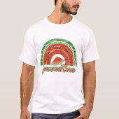 Zomertijd Watermeloen Slice Rainbow T-shirt (Voorkant)