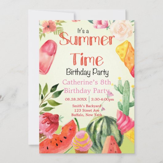 Zomertijd Watermelon Birthday (Voorkant)