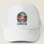 Zomertijd Zomer Trip Strand Trucker Pet (Voorkant)