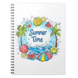 Zomertijd - Zomertijd Beach Illustratie Notitieboek