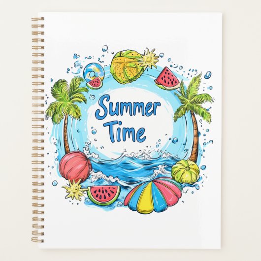 Zomertijd - Zomertijd Beach Illustratie Planner (Voorkant)
