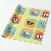 Zomertijdwerkpapier Cadeaupapier (Uitgerold)