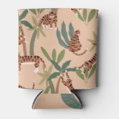 Zomertijgers Palmbomen Exotisch Blikjeskoeler (Voorkant)