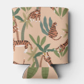 Zomertijgers Palmbomen Exotisch Blikjeskoeler (Achterkant)