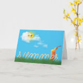 zomertouw in gras met drink kaart (Gele Bloem)