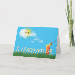 zomertouw in gras met drink kaart