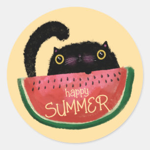 zomertraktatie ronde sticker