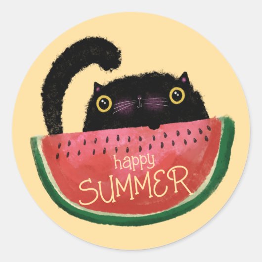 zomertraktatie ronde sticker (Voorkant)