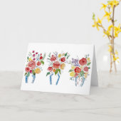 Zomertrio- Bloemen 5x7 Blank Wenskaart Kaart (Gele Bloem)