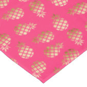 Zomertropisch goud en roze ananananaspatroon tafelkleed (Gekanteld)