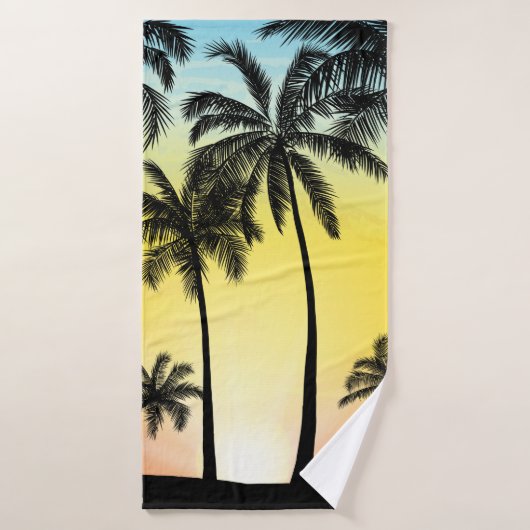 Zomertropische bomen badhanddoek (Badhanddoek)