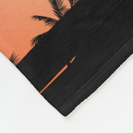 Zomertropische bomen fleece deken (Hoek)