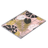 Zomertropische palmbladeren patroon notitieboek (Linkerzijde)