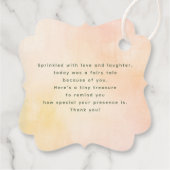 Zomertuin Bloemen Boho Elegant Dank u Bedankjes Labels (Achterkant)