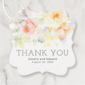 Zomertuin Bloemen Boho Elegant Dank u Bedankjes Labels (Voorkant)