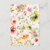 Zomertuin Bloemen Bruiloft Veiligheidsmaatregelen Informatiekaartje (Achterkant)