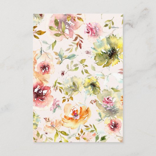 Zomertuin Bloemen Bruiloft Veiligheidsmaatregelen Informatiekaartje (Achterkant)