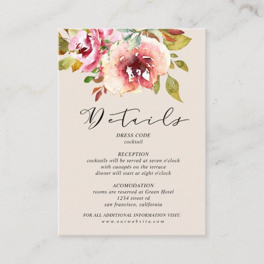 Zomertuin Bloemen Details Behuizing Kaart (Voorkant)