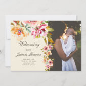 zomertuin bloemengeboorte aankondiging Fotokaart (Voorkant)