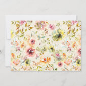 zomertuin bloemengeboorte aankondiging Fotokaart (Achterkant)