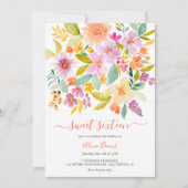 Zomertuin bloemenmolen waterverf Sweet 16 Kaart (Voorkant)