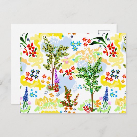 zomertuin briefkaart (Voorkant / Achterkant)