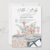 Zomertuin Elegant Modern Neutraal Baby shower Kaart (Voorkant)