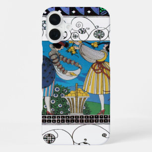 ZOMERTUIN EN SWIRLS /MODE KOSTUUMONTWERPER iPhone 16 PLUS HOESJE