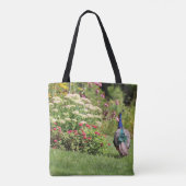 Zomertuin met pauw canvas tas (Achterkant)