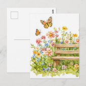 Zomertuin met vlinders briefkaart (Voorkant / Achterkant)