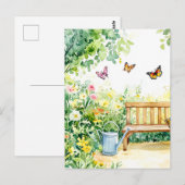 Zomertuin met vlinders briefkaart (Voorkant / Achterkant)