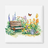 Zomertuin met vlinders magneet (Voorkant)