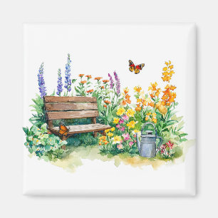 Zomertuin met vlinders magneet