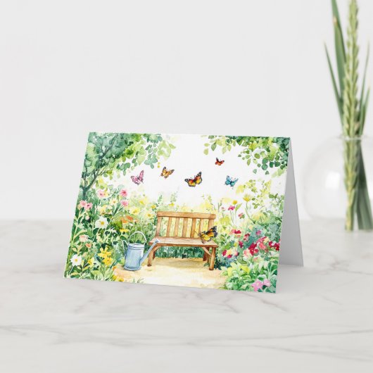 Zomertuin met vlinders notitiekaartje (Voorkant)