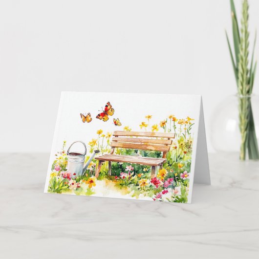 Zomertuin met vlinders notitiekaartje (Voorkant)