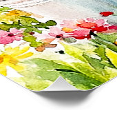 Zomertuin met vlinders perfect poster (Hoek)