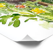 Zomertuin met vlinders perfect poster (Hoek)