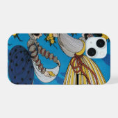ZOMERTUIN/ MODE KOSTUUMONTWERPER MONOGRAM iPhone 15 HOESJE (Achterkant horizontaal)