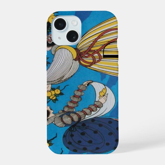 ZOMERTUIN/ MODE KOSTUUMONTWERPER MONOGRAM iPhone 15 HOESJE (Achterkant)