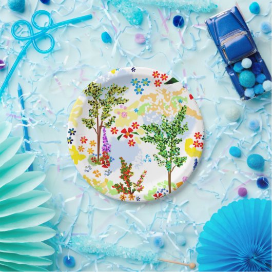 zomertuin papieren bordje (Feest)