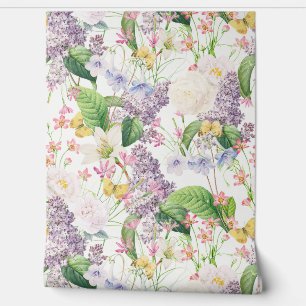 Zomertuin - Redouté Cottage Flowers 1 Behang