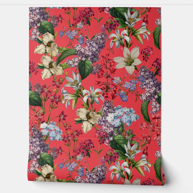 Zomertuin -  Redouté Cottage Flowers 3 Behang (Afrollen)